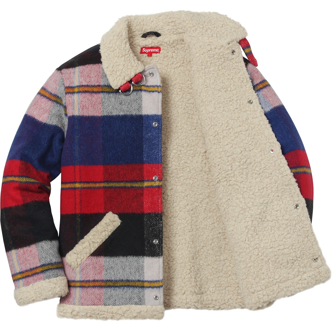 Plaid Shearling Bomber view 19